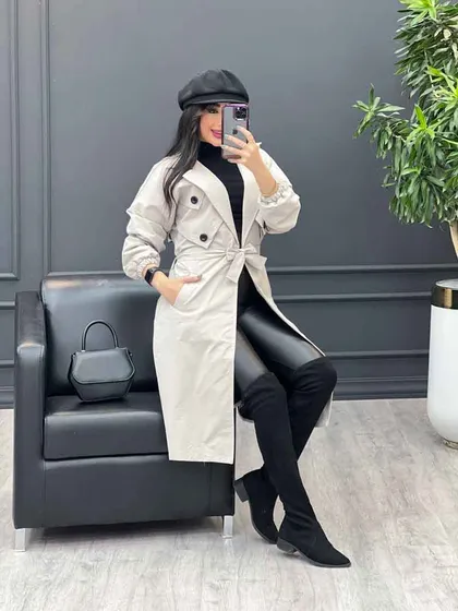 بارانی بلند دو ژیله