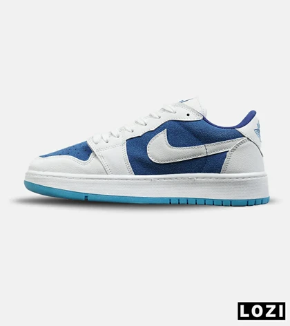 کفش کتانی مردانه و زنانه آبی سفید NIKE travis scott مدل 8321