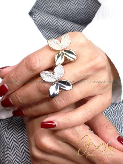 انگشتر زنانه طرح طلا مدل نگین کد R4139