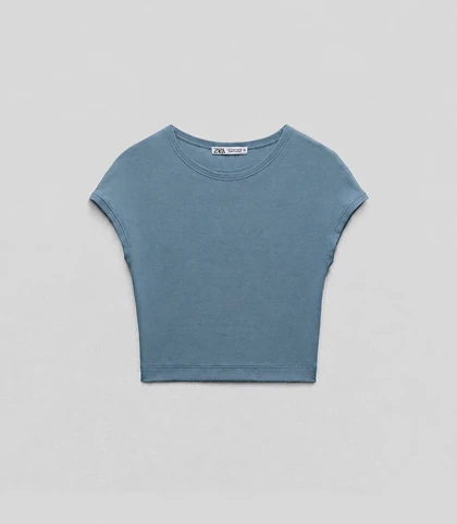 کراپ تاپ نخی Zara Cap Sleeve335