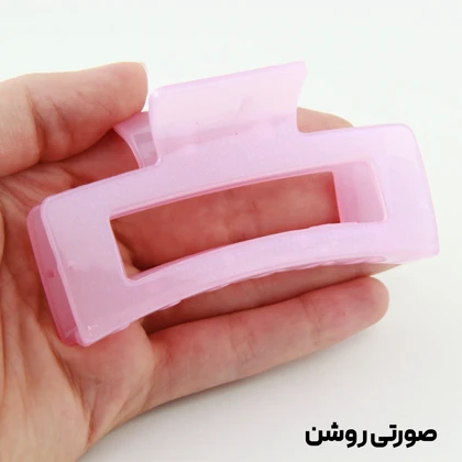 کلیپس دخترانه مدل مستطیل ساده دو رنگ