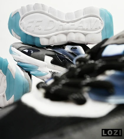 کفش کتانی مردانه سفید آبی ADIDAS A700