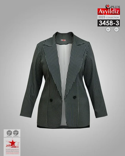 کت مجلسی دیپلمات زنانه سایز بزرگ کد 3458