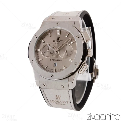 ساعت هابلوت مردانه کلاسیک فیوژن سه موتوره طوسی نقره ای 104943