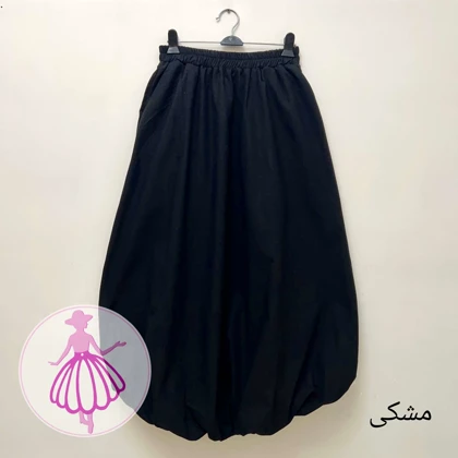 دامن لینن بالونی جیب‌دار بلند در رنگبندی متنوع