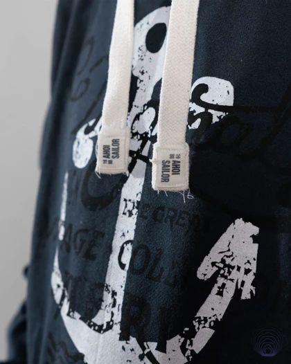 هودی یونی‌سکس سرمه‌ای طرح لنگر