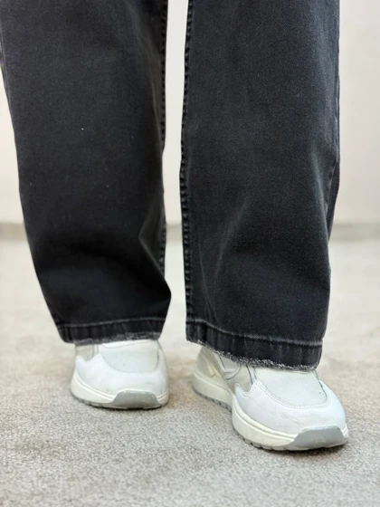 شلوار جین واید زغالی آمسو