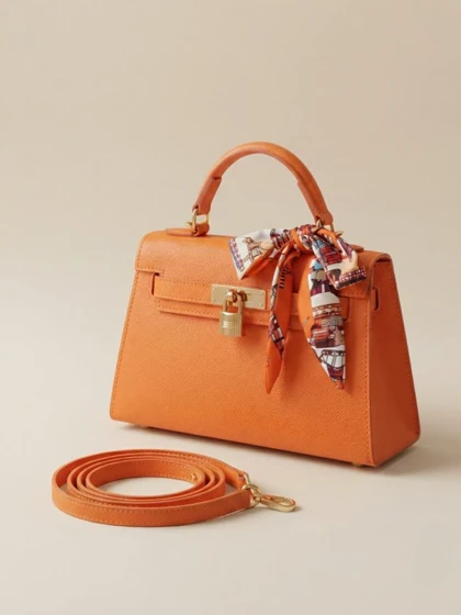 کیف HERMES وارداتی نارنجی هرمس ترند مد