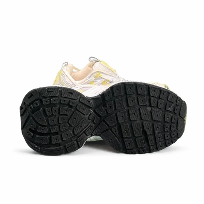 کفش کتانی مردانه مدل بالنسیاگا اسپایدر کاستوم سفید زرد BALENCIAGA SPIDE