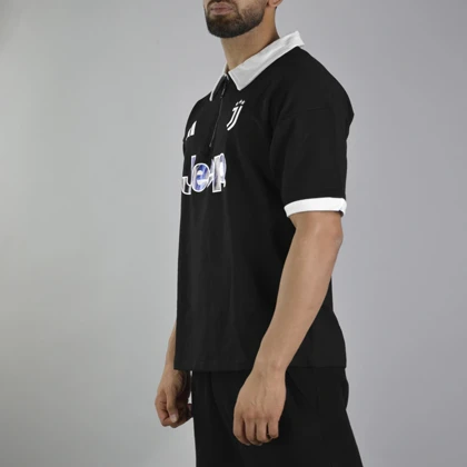 پولوشرت نیم زیپ اسپرت یوونتوس مدل CMP-Adidas-3E842 مشکی