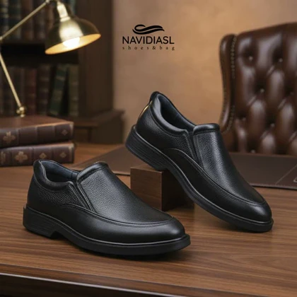 کفش مردانه چرم کلاسیک کد 7059021