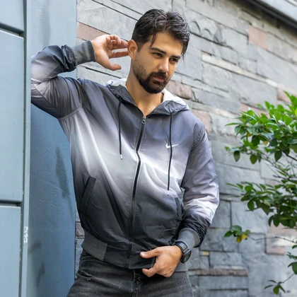 کاپشن نایک مردانه طوسی روشن مدل Savino ویژه