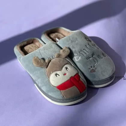 دمپایی حوله ای روفرشی طرح گوزن