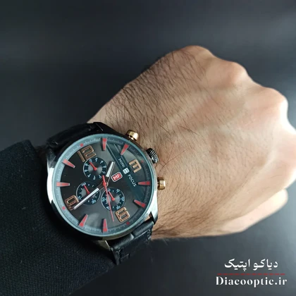 ساعت مچی مردانه اورجینال موتور ژاپن برند مینی فوکوس سه موتور مدل Mf0016G.01 بند چرم