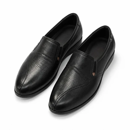 کفش چرم طبیعی زنانه کد 677