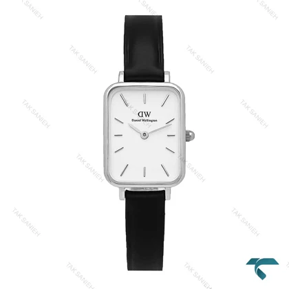 ساعت DW زنانه مستطیلی سیلور صفحه سفید بند چرم Daniel-7041-L