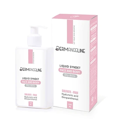 کرم ژل پاک کننده صورت و بدن پوست خشک درمنجلین 200 میل