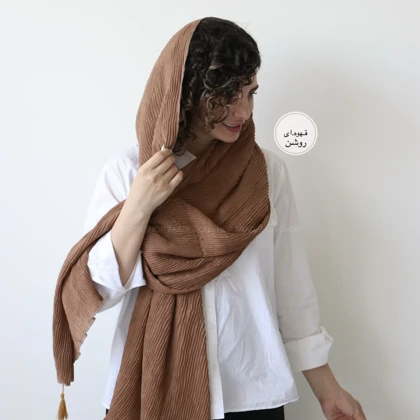 شال پلیسه لمه دوزی مدل ریحون