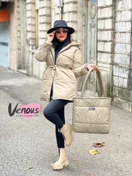 کاپشن کمرگت کیف دار