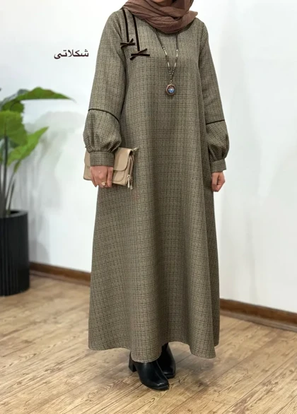 پیراهن مانتویی سوپر کلوش پاییزه پاپیون 1