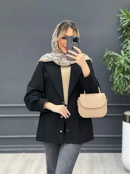 مانتو لینن سر آستین دکمه