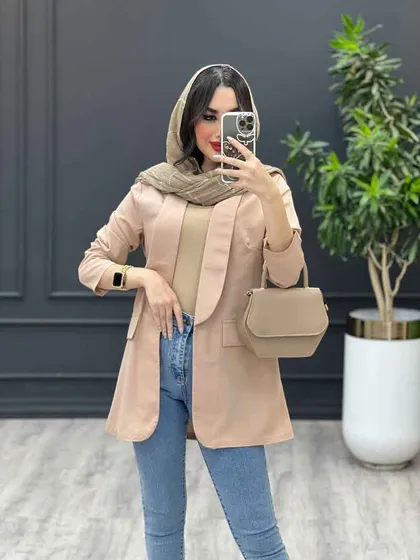 مانتو یقه آرشال جیب نما