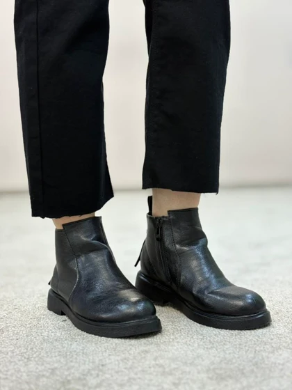 شلوار جین مشکی واید کات