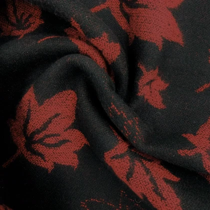 شال گردن پشمی طرح برگ