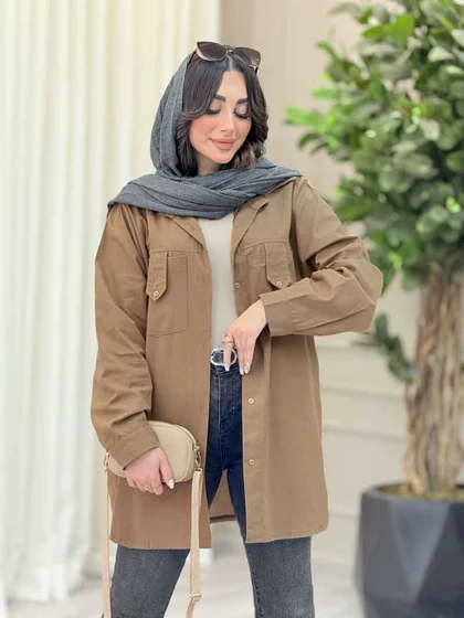 مانتو جیب پاگن برش‌دار