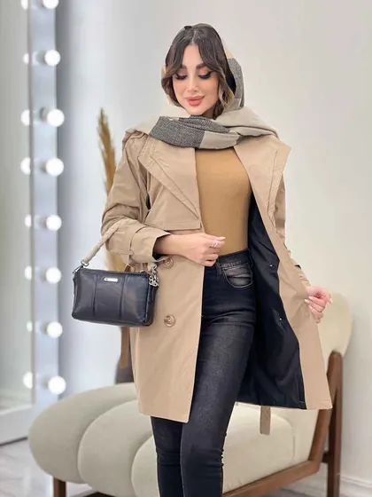 بارانی یقه دوبل باران