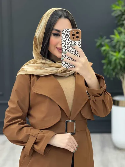 بارانی کمردار آستین سگک