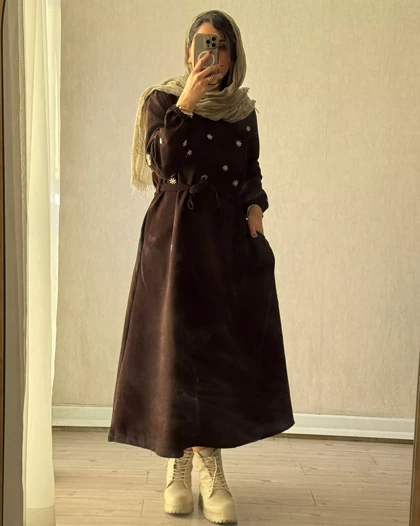 کفتان مخمل کبریتی بابونه