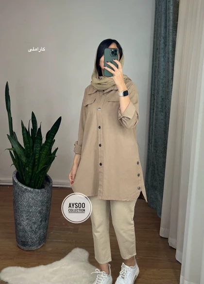 مانتو کتان پانیذ