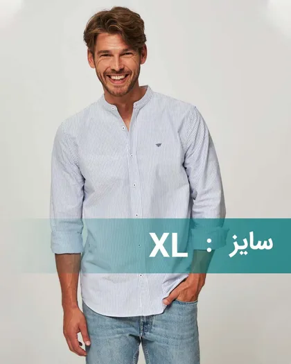 پیراهن نخی مردانه 4457