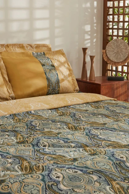 سرویس روتختی دو نفره Karaca Home مدل Sherie ساتن پنبه‌ای - سبز