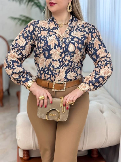 شومیز الیزه ماه گل 3003