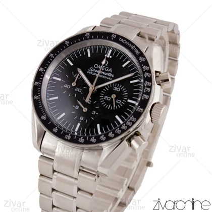 ساعت امگا اسپیدمستر مردانه سه موتوره صفحه مشکی 105716