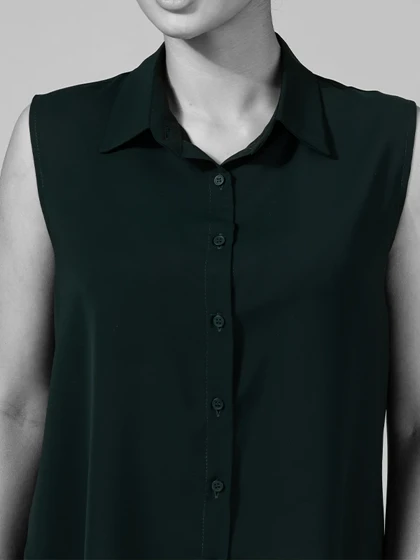 تاپ زنانه مجلسی کرپ یقه گرد 60101