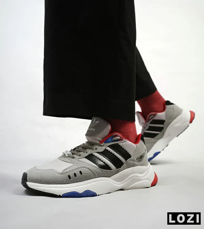 کفش کتانی مردانه طوسی مشکی ADIDAS torsion