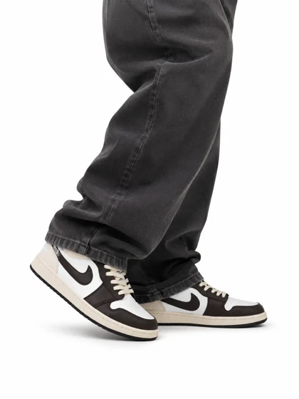 کفش کتانی زنانه مدل جردن وان کرم قهوه ای سفید Nike Air Jordan1