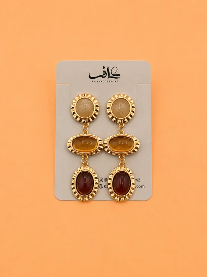 گوشواره سنگی 3 رنگ