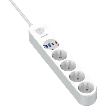 چند راهی برق الدنیو LDNIO مدل SE1-C با 4 سوکت و 4 پورت