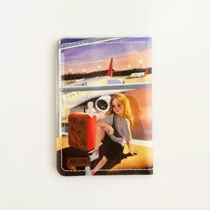 کاور پاسپورت و شناسنامه فانتزی چرم نئون مدل PC104