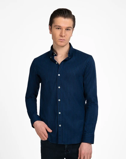 پیراهن مردانه راه راه کد 1861