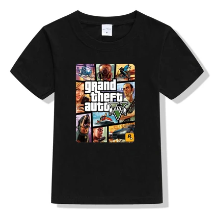 تیشرت جی تی ای طرح gta v cover کد 256692