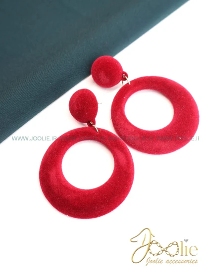 گوشواره زنانه مخمل کد E1143