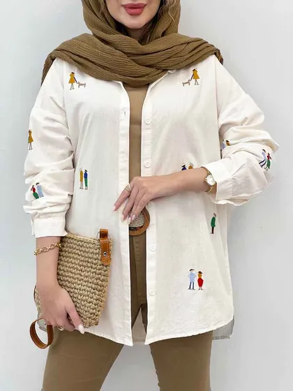 مانتو گلدوزی کارولین
