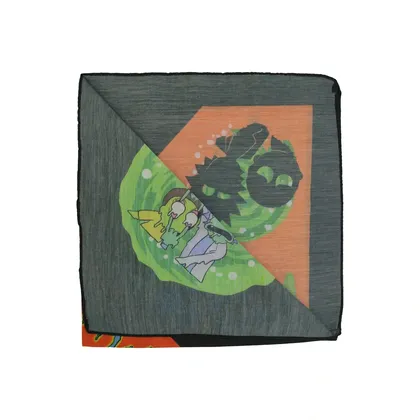 روسری کوتاه بیبی اسکارف دخترانه طرح فانتزی جدید (68×68 سانتیمتر)