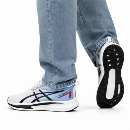 کفش کتانی مردانه زیره بست مدل رانینگ اسیکس سفید ابی Asics