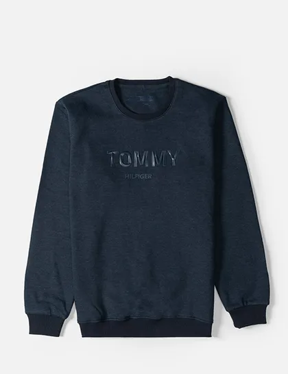 بلوز مردانه آستین بلند دورس سرمه ای Tommy